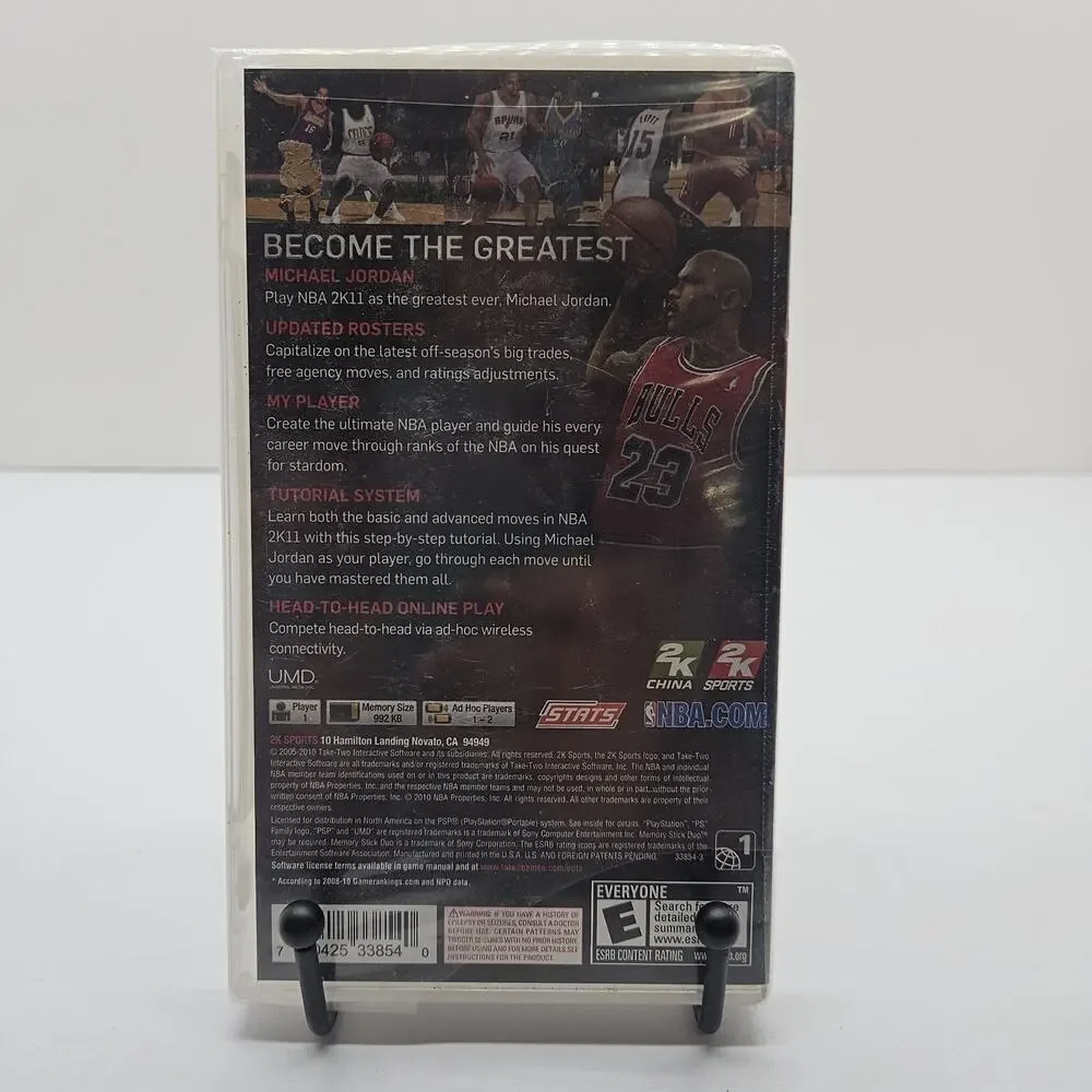 NBA 2K11 PSP PLAYSTATION SONY COVER MICHAEL 23 JORDAN BULLS US EDITION NEW